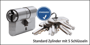 Standard Cylinder with 5 keys